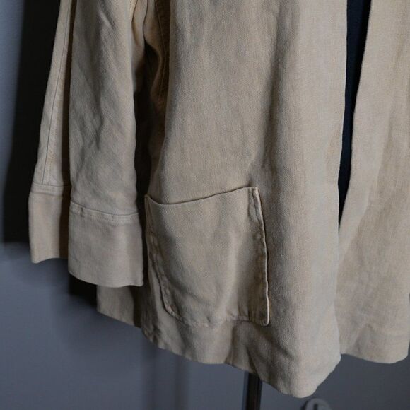 Aritzia Wilfred 100% Linen Chore Coat Beige Sz 8 - Picture 7 of 9